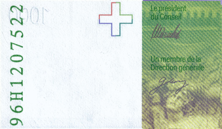 1000 francs, 1996